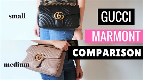 gucci small vs mini marmont|Gucci Marmont small used.